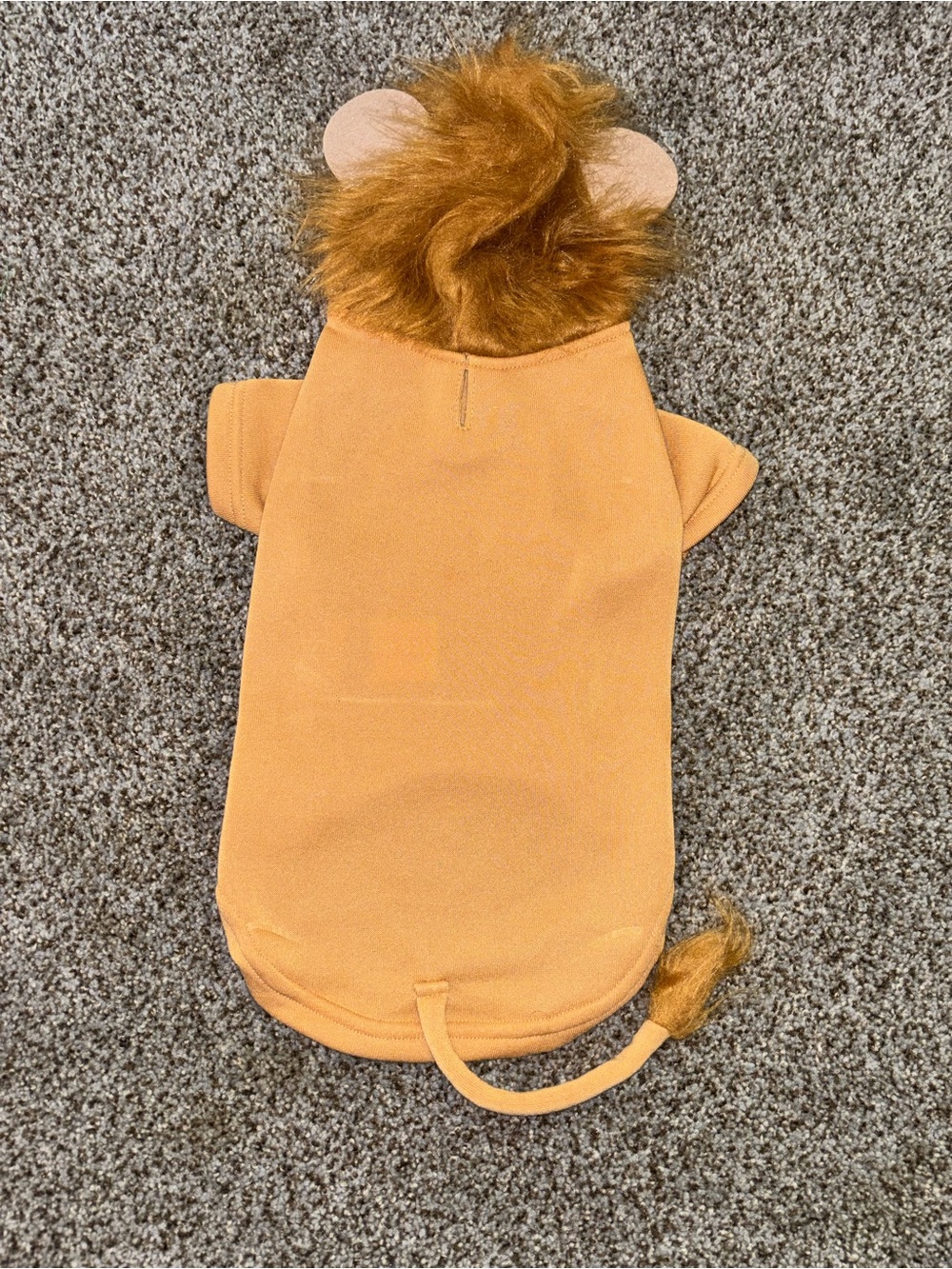 Lion Costume Dog Hoodie - Tan Plush Pet Outfit